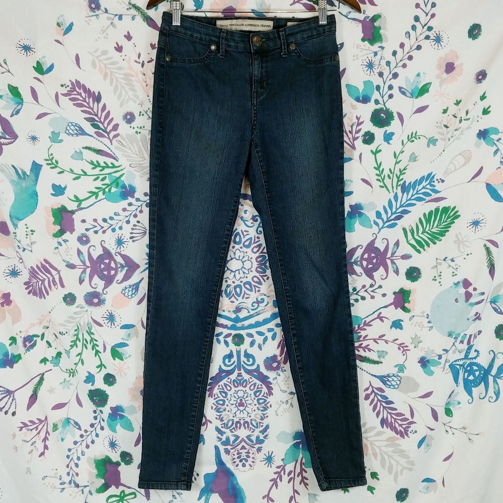Nine West Vintage America Jeans Jeggings Dark Wash
